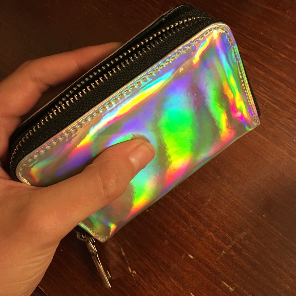 Rainbow Iridescent Zipper Wallet